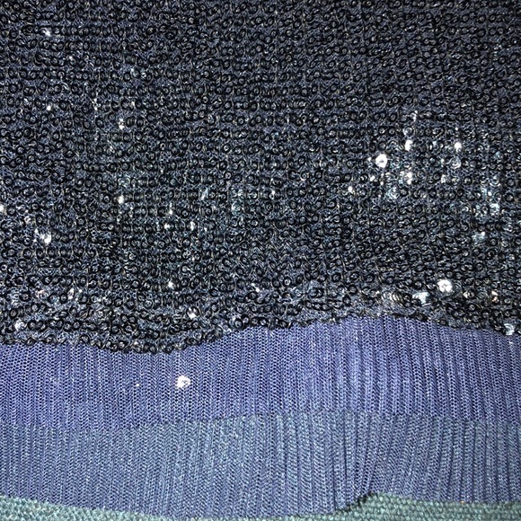 Free People NWT Navy sequin skirt size 4 - Picture 3 of 3